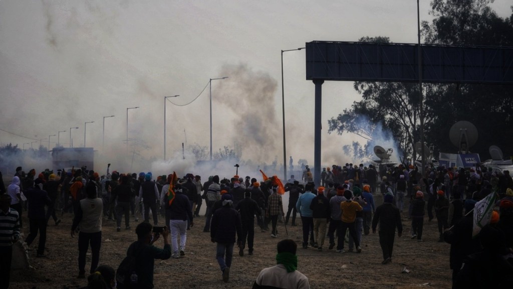 Gas Bomb at Protest