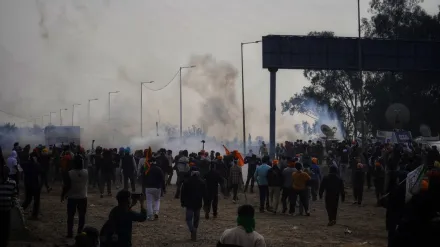 Gas Bomb at Protest