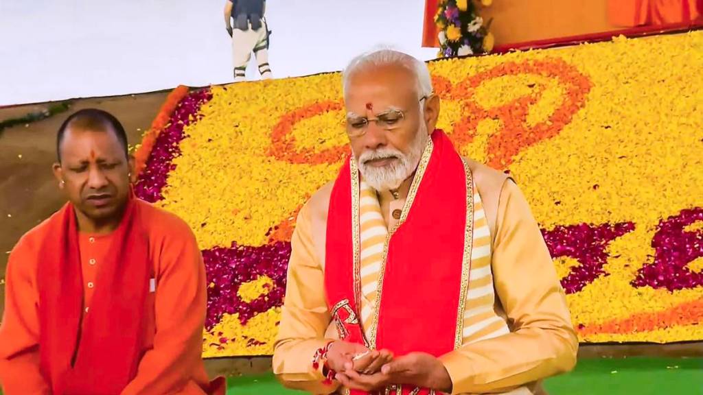 Modi performs Kalki Dham foundation laying ceremony