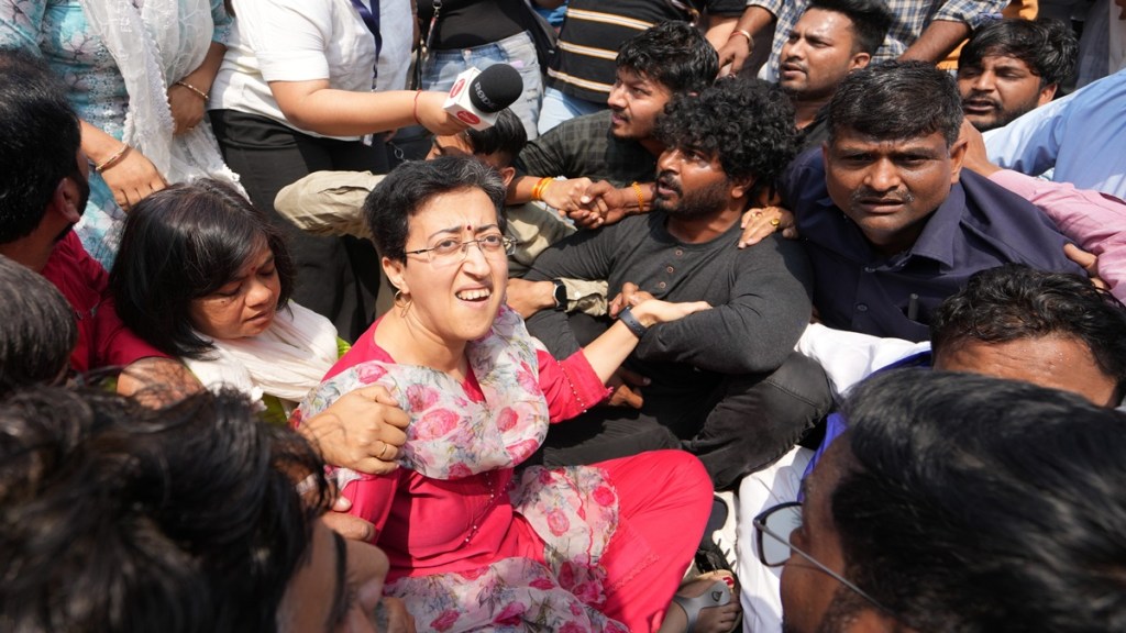 With their leader behind bars, AAP workers hit Delhi streets, stage massive protests