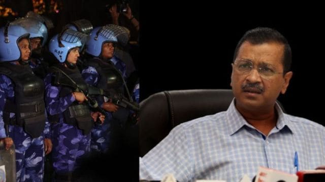 A 12-member team of the ED arrested Delhi CM Arvind Kejriwal from his residence in North Delhi’s Civil Lines (Image/IE)