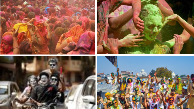 The vibrant festival of colors ‘Holi’ is being celebrated across India today with joy and enthusiasm. The auspicious occasion marks the arrival of spring and symbolises the triumph of good over evil. Around the country, people come together to smear each other with colors, dance to lively music, and enjoy festive delicacies. See pictures below for a glimpse of the colorful festivities