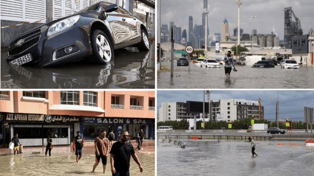 Unprecedented rains inundated the United Arab Emirates on Tuesday, unleashing more than a year and a half’s worth of rain on Dubai within hours. The aftermath caused widespread flooding, major highways getting inundated, and disrupting air travel. 