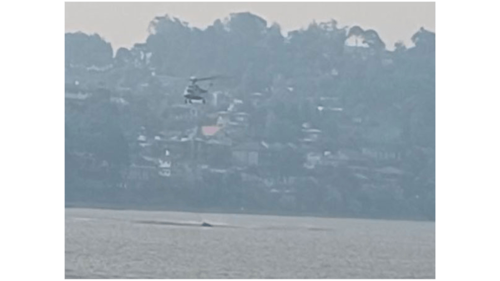 The step was taken after the IAF conducted an aerial survey over the areas of Nainital, Bhimtal and Sattal lakes to identify suitable locations for dousing operations (Photo: ANI)