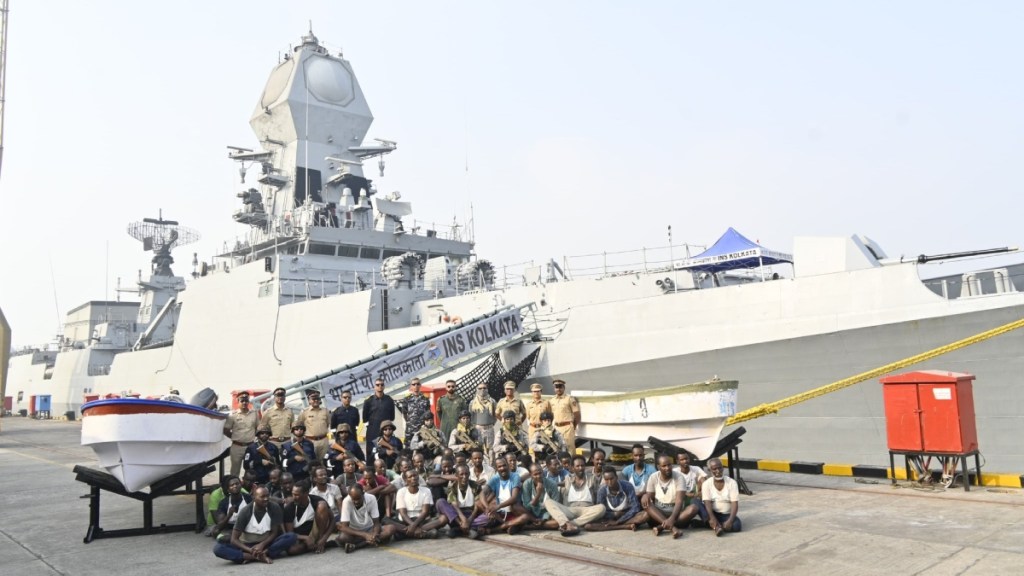 35 Somali Pirates captured by the Indian Navy. (Image: X)