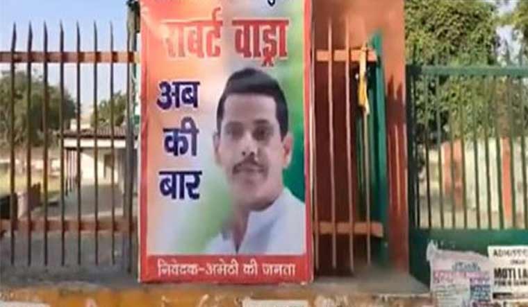 'Robert Vadra Ab ki baar' posters emerge in Amethi amid Congress candidate suspense