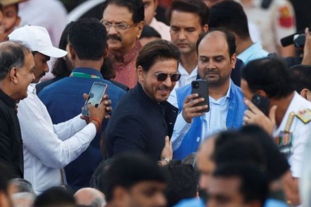 Bollywood star Shah Rukh Khan attended India's Prime Minister Narendra Modi's swearing-in ceremony at the presidential palace.(Photo: Reuters)