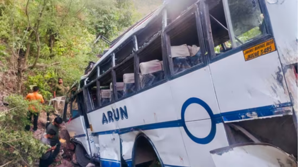 The 53-seater bus on its way to the Shiv Khori temple came under attack in Teryath village in Poni area (Photo: PTI)