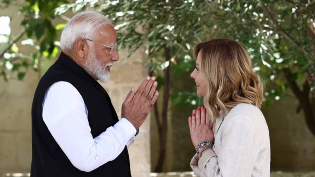 meoni meet modi, moodi meet g7 summit, modi in g7 meet, g7 summit, g7 summit meet in italy, meloni, italy india