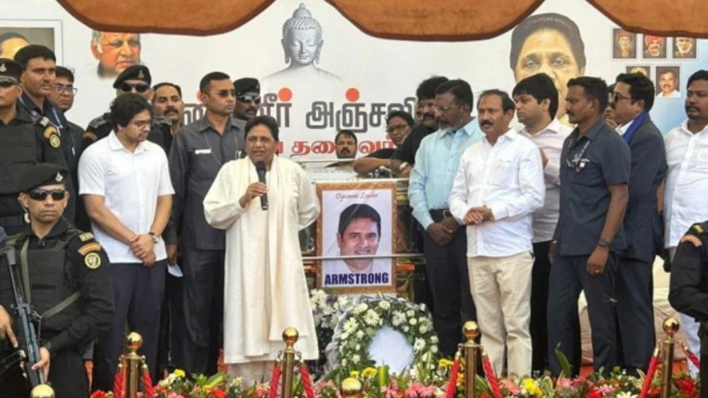 Mayawati demands CBI probe into murder of BSP's Tamil Nadu president K Armstrong.