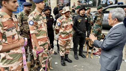Indian Ambassador to France, Javed Ashraf, announced that a ten-member K-9 team will be deployed in Paris for a month to help secure the upcoming Olympics.