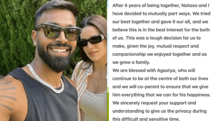 Natasa Stankovic and Hardik Pandya announce separation, will co-parent  their son - Entertainment News | The Financial Express