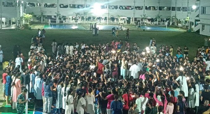 Massive protests erupt after hidden camera found in girls' washroom at Andhra college, one held