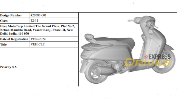 Hero Destini 125 patent