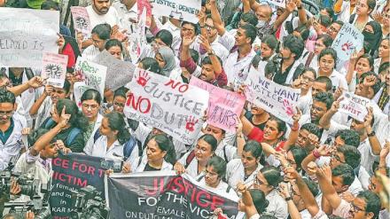 Kolkata rape-murder case: Nurses protest hours after mob vandalises RG Kar Hospital premise