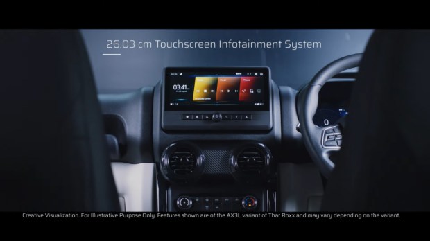 Mahindra Thar Roxx AX3L touchscreen