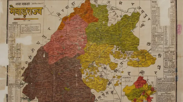Rare map of Mewar State