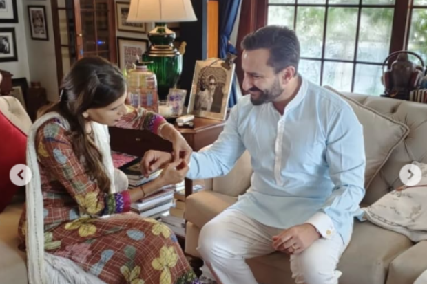 Saba Pataudi shared a series of photos with her brothers including Saif Ali Khan. The photos also featured actress Kareena Kapoor. She wrote also a beautiful caption with it. (Photo: Instagram)