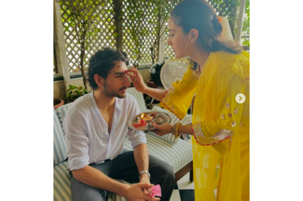 Sara Ali Khan celebrated Raksha Bandhan with brother Ibrahim, Taimur and Jeh. (Photo: Instagram)