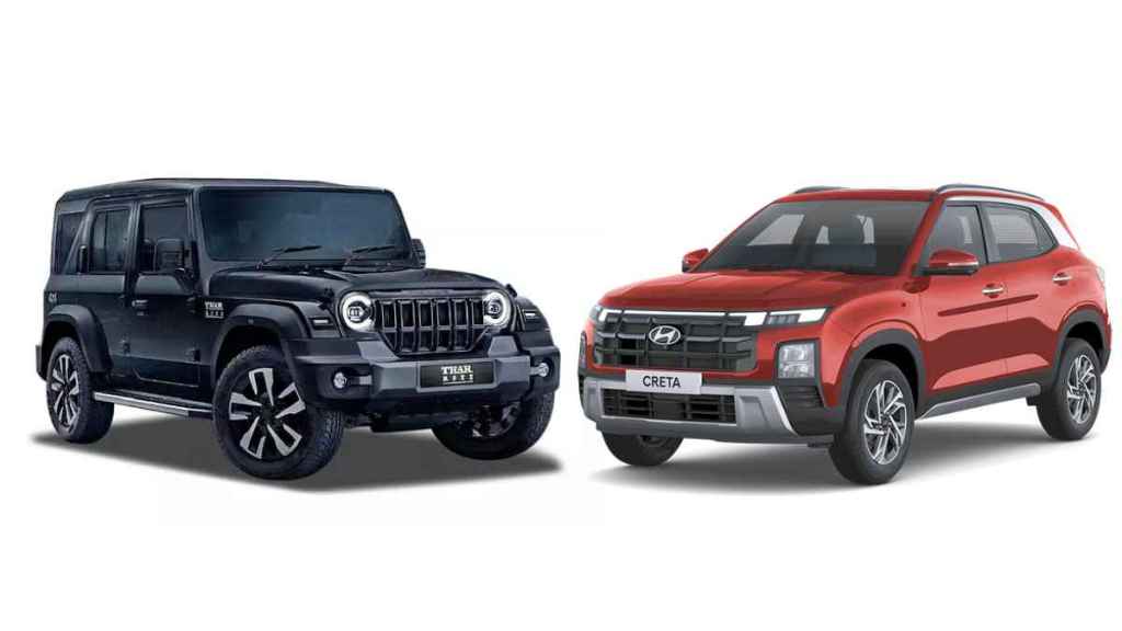 mahindra thar roxx vs creta