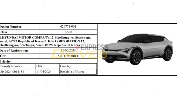 Kia EV6 facelift patent application