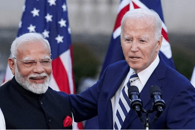 U.S. President Joe Biden and India's Prime Minister Narendra Modi attend a Cancer Moonshot event at the Quad leaders summit in Claymont, Delaware, U.S., September 21, 2024. (Reuters Photo)