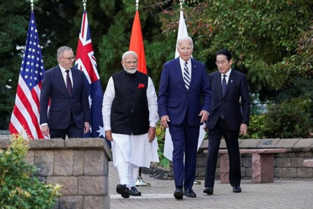 U.S. President Joe Biden, Japan's Prime Minister Fumio Kishida, Australia's Prime Minister Anthony Albanese and India's Prime Minister Narendra Modi arrive for a Cancer Moonshot announcement at the Quad leaders summit in Claymont, Delaware, U.S., September 21, 2024. (Reuters Photo)