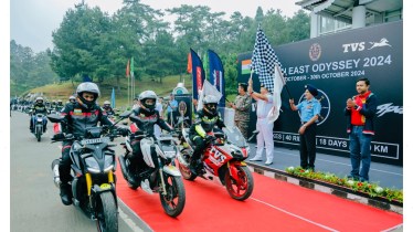 TVS Motor and Indian Navy North-East Ride Flag off