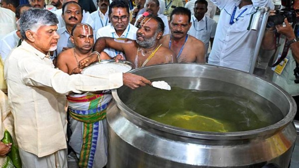 Tirupati laddu controversy: CM Naidu praises improved prasadam quality, inaugurates centralised kitchen.