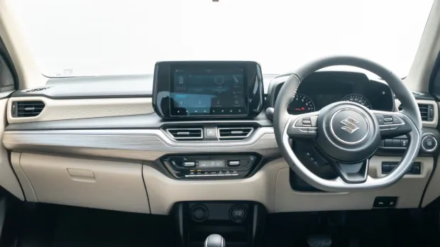 Maruti Suzuki Dzire's nine-inch touchscreen infotainment system.