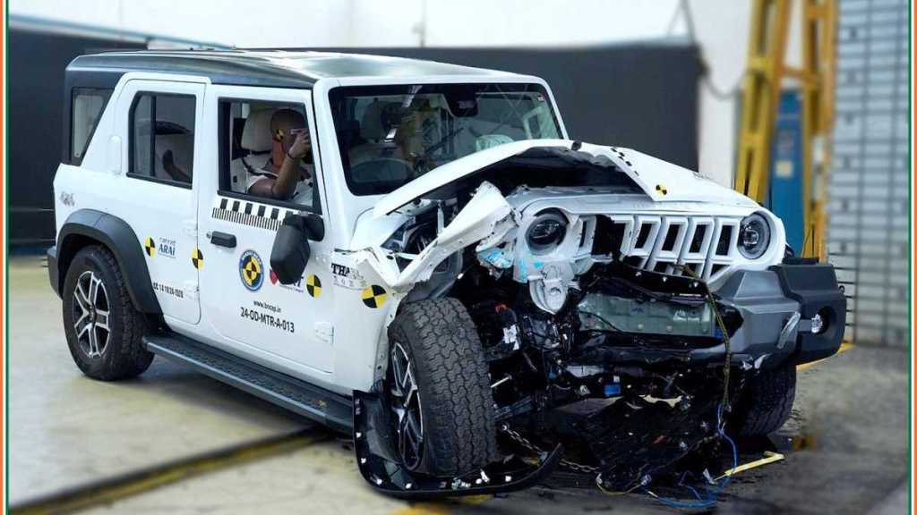 mahindra thar roxx crash test