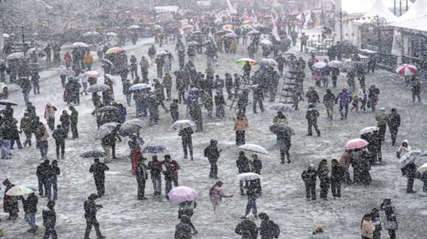 Tourists enjoy the beauty of fresh snowfall in Shimla on Monday, December 23, 2024, as the hill station transforms into a winter wonderland, drawing visitors to its snow-covered landscapes and chilly charm. (Photo: PTI)