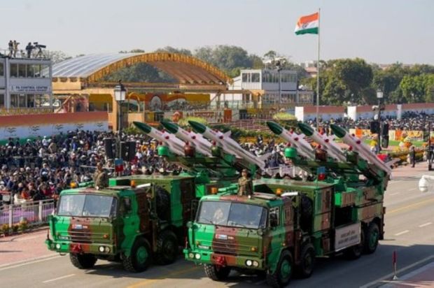 The Akash Army Launcher was prominently displayed during the 76th Republic Day parade at Kartavya Path in New Delhi on Sunday, January 26, 2025. (Image Source: PTI)