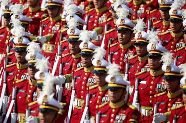 Indonesian soldiers march during the Republic Day parade in New Delhi. (Image: REUTERS/Adnan Abidi)