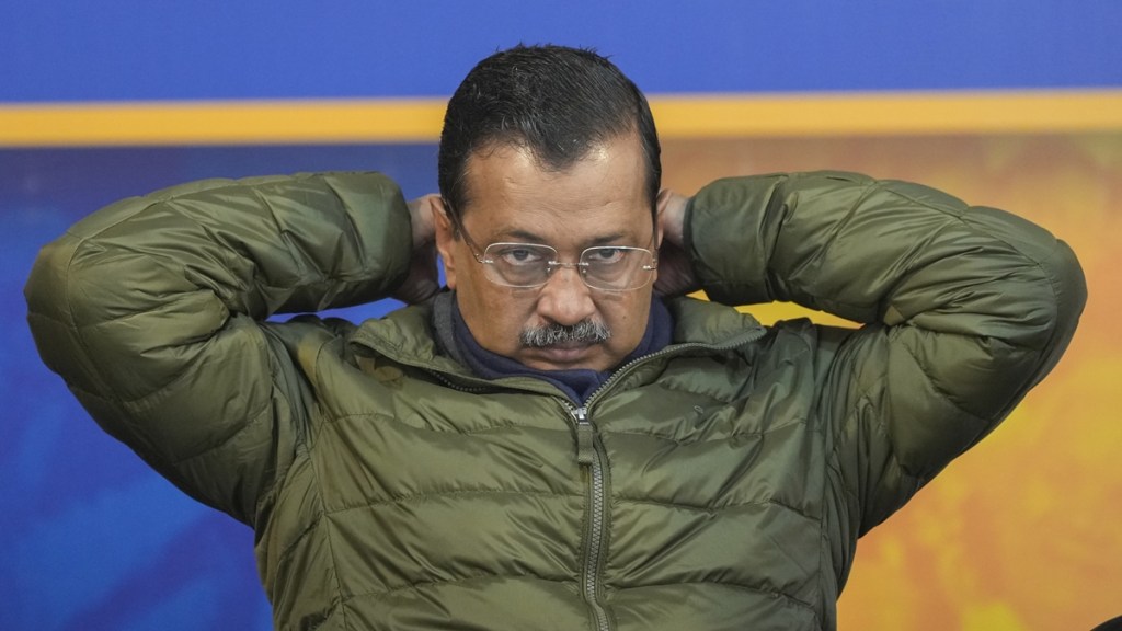 Delhi Assembly Elections 2025 Live Updates: Aam Aadmi Party National Convener Arvind Kejriwal at a press conference, in New Delhi, Wednesday, Jan. 22, 2025. (PTI Photo)