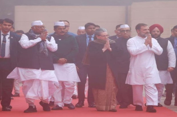 The ceremony was attended by Congress President Mallikarjun Kharge and Rahul Gandhi, Leader of Opposition in the Lok Sabha, who joined Sonia Gandhi. (Photo Credit: Congress)
