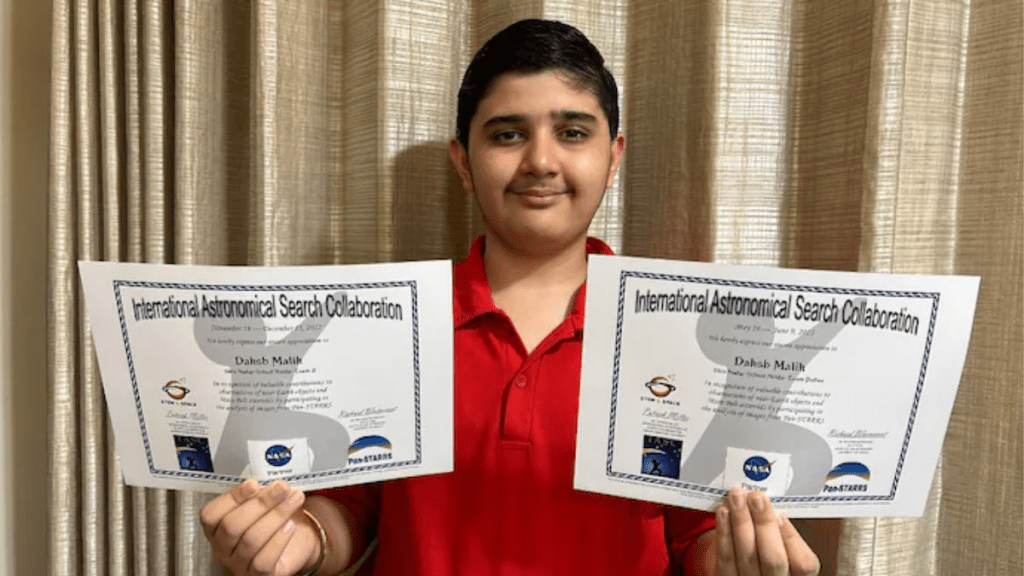 Noida teen asteroid discovery