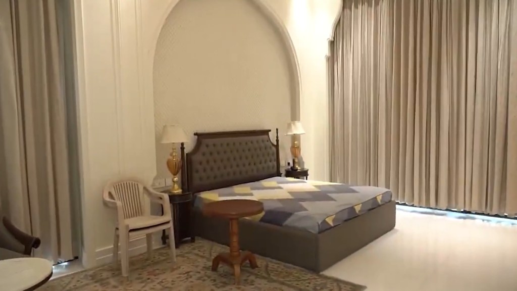 The BJP released a video showcasing the former residence of Delhi Chief Minister Arvind Kejriwal, located at 6, Flagstaff Road, which the saffron party has dubbed as the "Sheesh Mahal." Photo: BJP Delhi/X