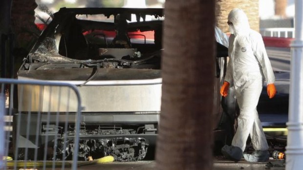 Tesla Cybertruck blast