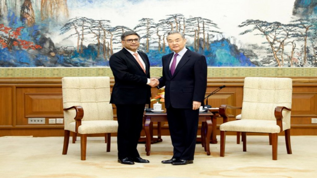 Foreign Secretary Vikram Misri, Chinese Foreign Minister Wang Yi (Image Credit: Chinese Foreign Ministry Website)