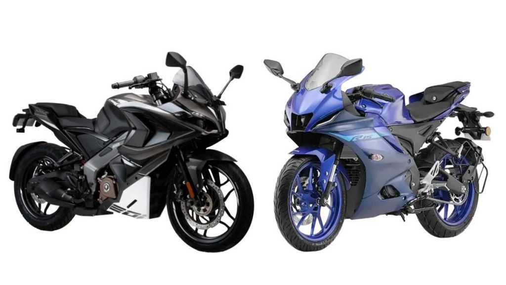 bajaj pulsar rs 200 vs yamaha r15