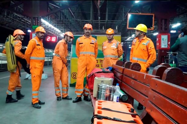NDRF personnel deployed at the New Delhi Railway Station following a stampede that took place at platform no. 14 and 15 due to a crowd with over 9,000 travellers. (Image: PTI)