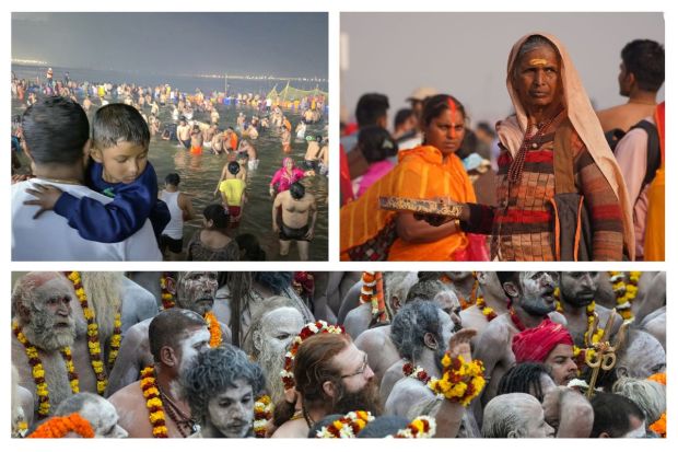 The Maha Shivatri 2025 marks the end of Mahakumbh. After hosting more than 50 crore lakh devotees, the biggest human gathering in the world wraps up after 45 days on February 26. The auspicious shahi-snan at the Triveni Sangam was attended by devotees in numbers exceeding 80 lakh. Starting from 11 AM and ending nearly at 9 PM this day long event was attended by aghoris, naga sandhus and pilgrims in thousands. Here's a look at the Maha Shivratri Shahi-Snan at the Kumbh Mela 2025.