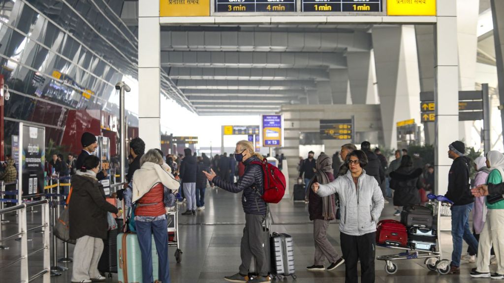 delhi airport pti