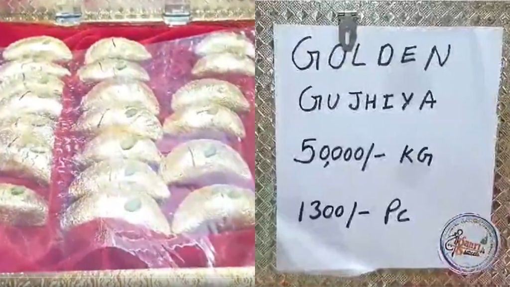 holi 2025, holi sweets, holi gujiya, golden gujiya uttar pradesh, golden gujiya, viral, viral videos, trending news