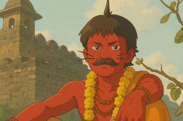 From the loved Bollywood film, Bhool Bhulaiya, a user on X shared the Studio Ghibli version of the character, Chota Pandit (Small Priest). (Image: X)
