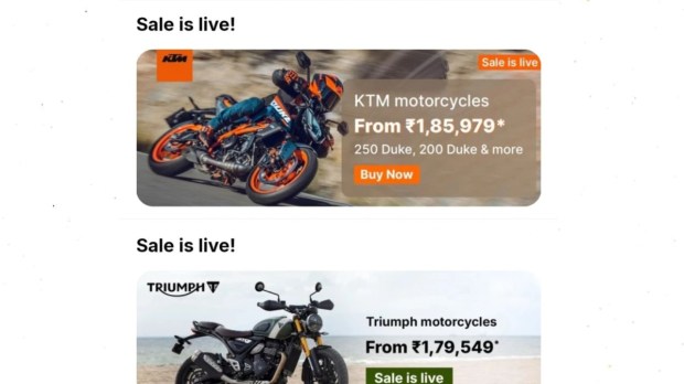 KTM Triumph Flipkart