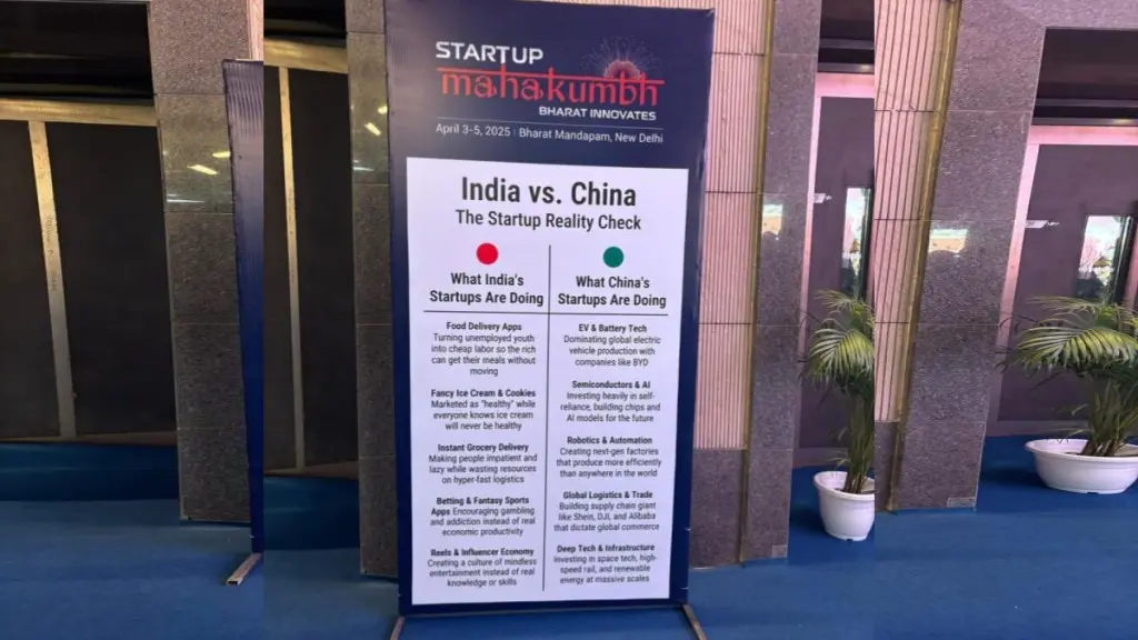 India vs China, startups in india, piyush goyal on indian startups, startup, reality check, piyush goyal, delhi, bharat mandapam, startup mahakumbh 2025
