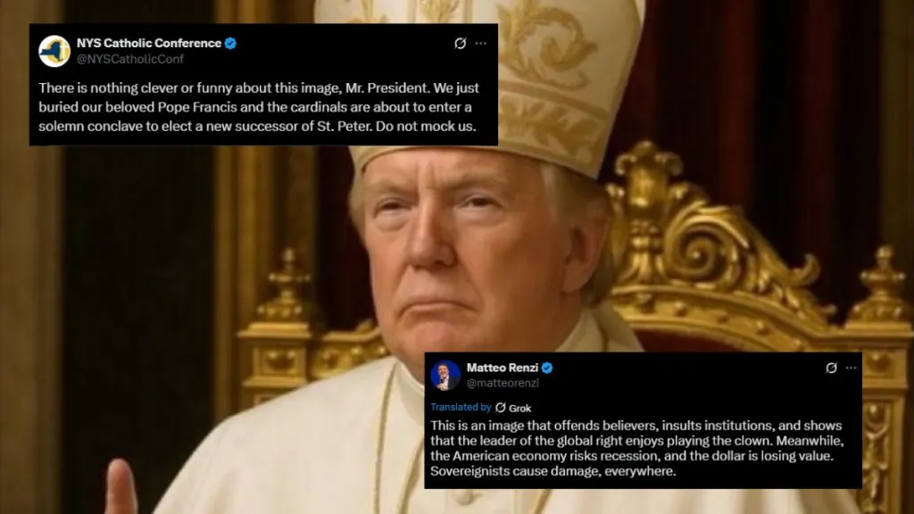 trump pope francis image, trump social media, trump tweet