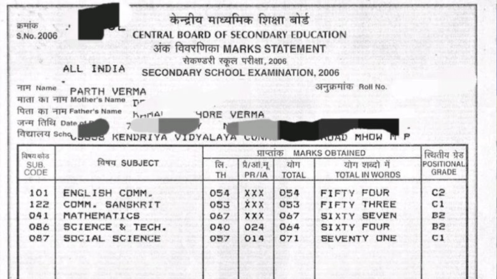 “Took me 3 years to finish 12th. Failed CA Inter. Cleared CA Final in my 5th attempt,” wrote a Bengaluru-based CA on LinkedIn, while sharing his CBSE Class 10 marksheet.
